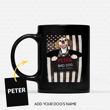 Personalized Dog Gift Idea - Bad Dog Showing Teeth For Dog Lovers - Black Mug